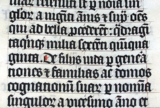 Latin Bible, 1407. Malmesbury Abbey, Wiltshire, UK. Photo: Arpingstone, Wikipedia