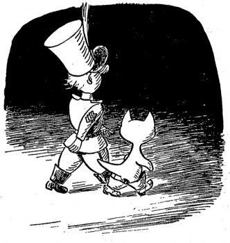 Tin soldier and the cat. Illustration: Usko Laukkanen